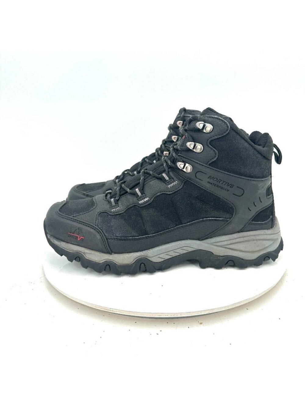 Nortiv 8 Men Size 9.5 Black Waterproof Mountain Hiking Ankle Work Boot
